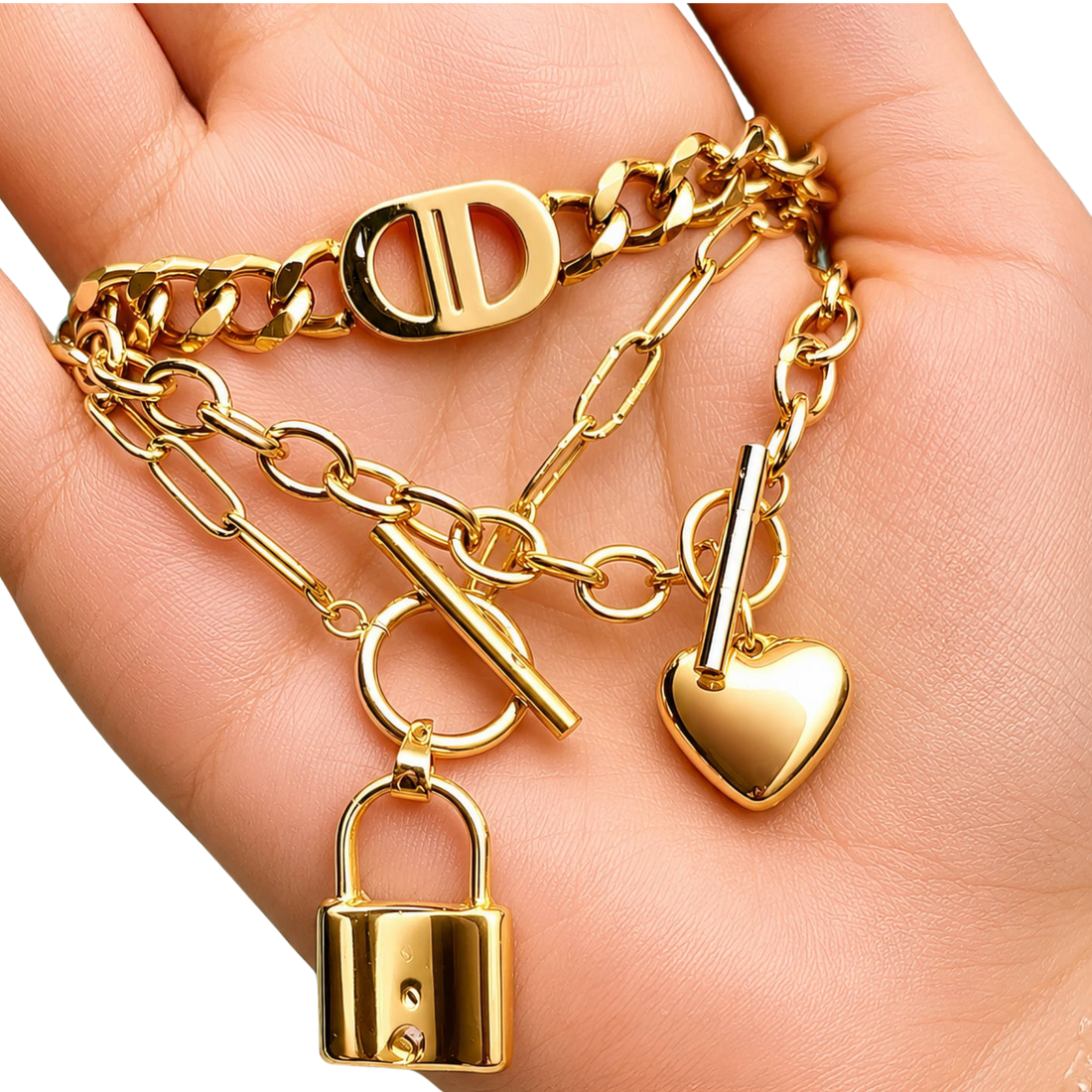 Waterproof 18K PVD gold plated stainless steel jewellery from House of Charis.