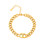 Golden Link Jewellery Set – 18K PVD Gold Plated Stainless Steel