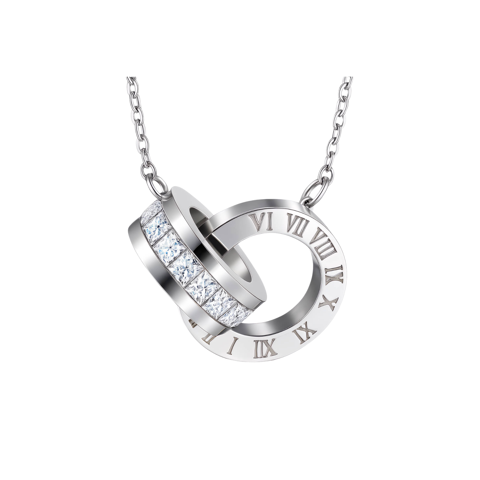 Eternal Roman Crystal Jewellery Set – Stainless Steel & Cubic Zirconia