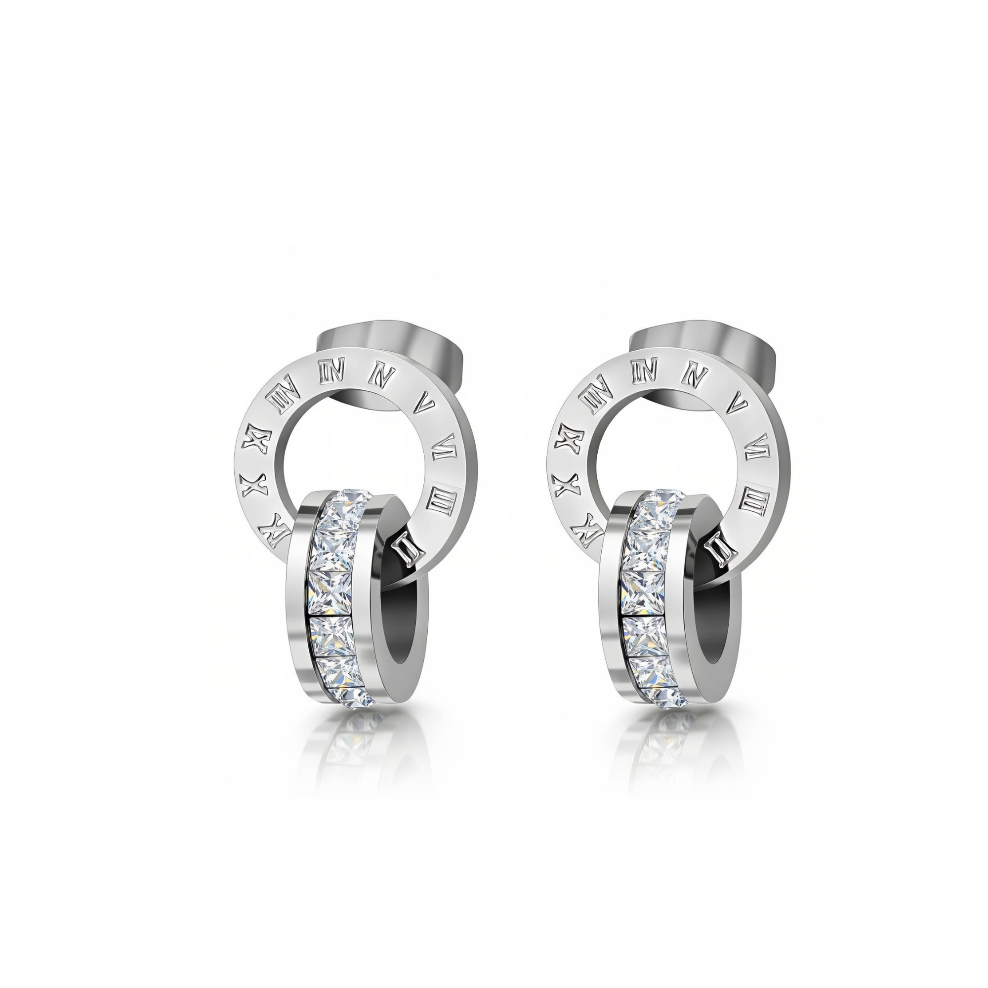 Eternal Roman Crystal Jewellery Set – Stainless Steel & Cubic Zirconia
