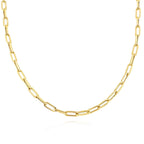 18k Gold plated steel Paperclip Chain Stainless Steel Necklace