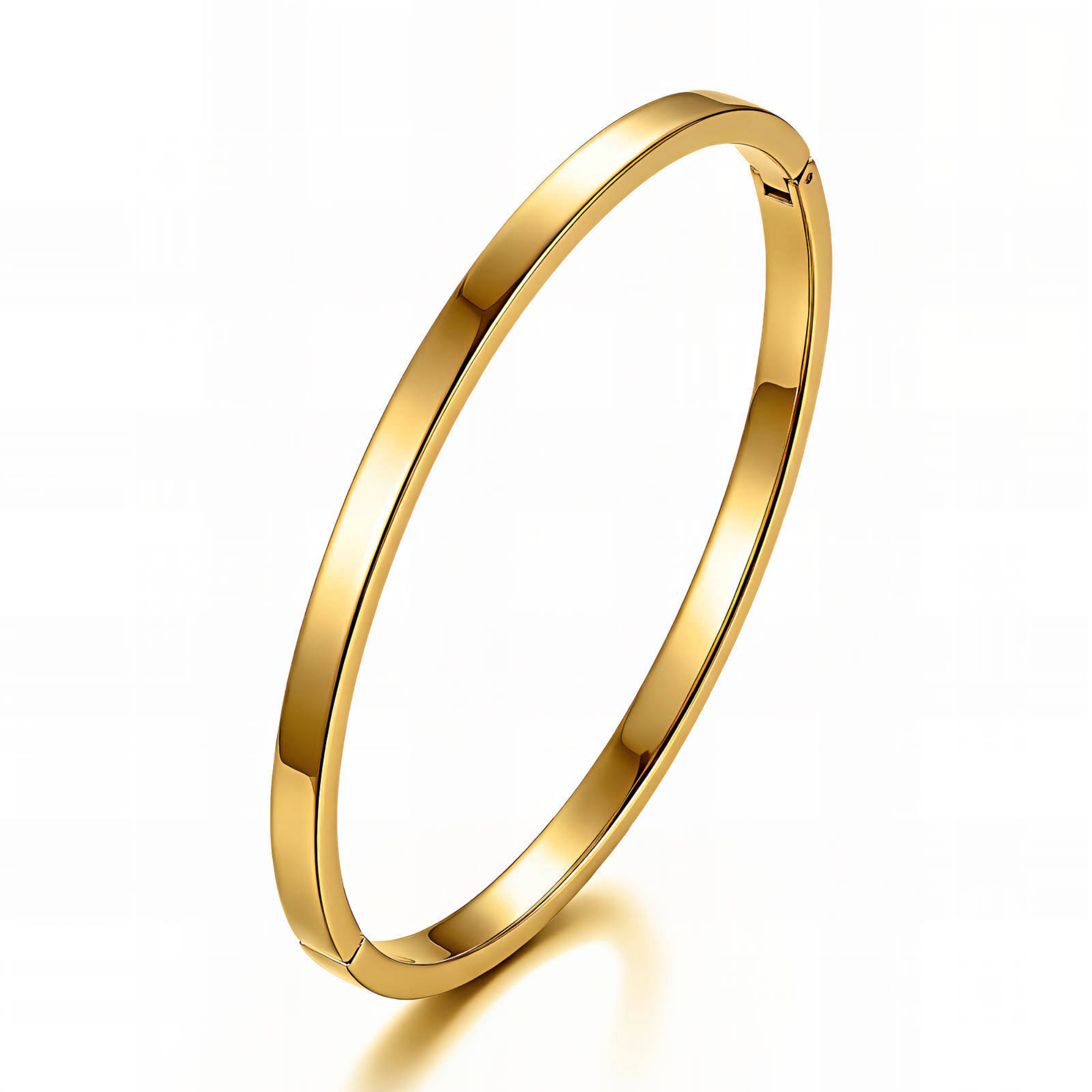 Classic Gold Bangle Bracelet – 18K PVD Gold Plated Stainless Steel