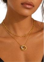 18k Gold plated steel Paperclip Chain Stainless Steel Necklace