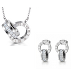 Eternal Roman Crystal Jewellery Set – Stainless Steel & Cubic Zirconia